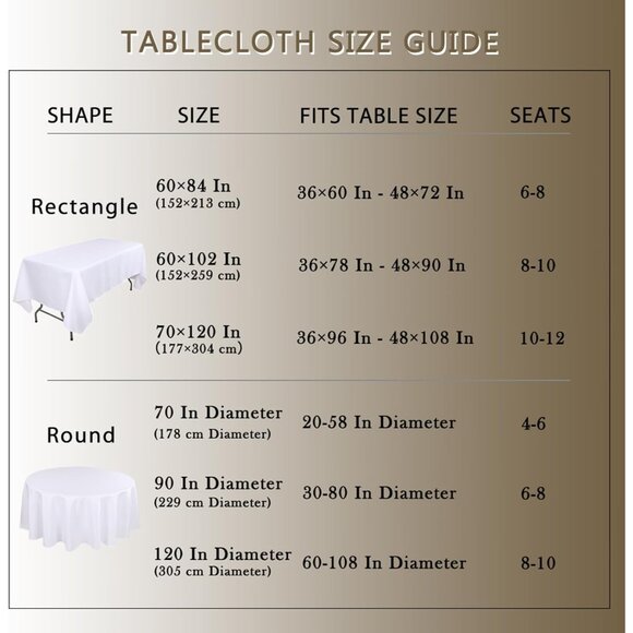 Durable 60x102 Inch White Rectangle Tablecloths - Stain & Wrinkle Resistant - Picture 9 of 9